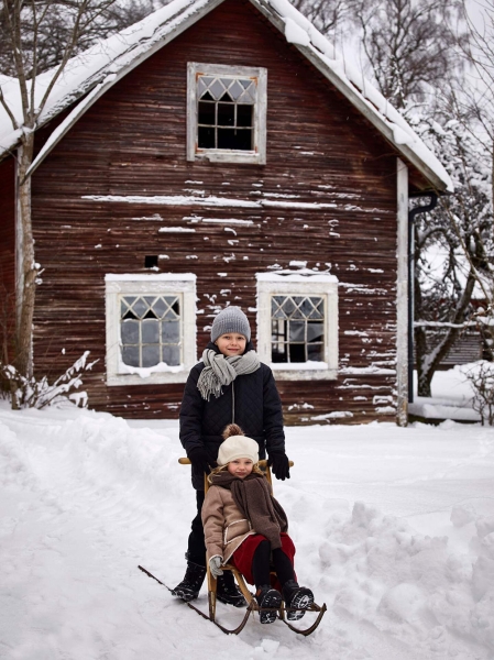Уютная зима в Шведской деревне
