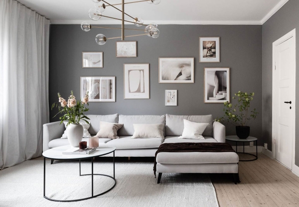 Для любителей серых стен: бюджетная квартира в Швеции (54 кв. м)