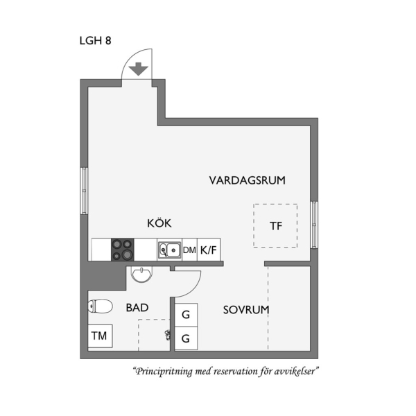 Стильный черно-белый интерьер небольшой мансардной квартиры (34 кв. м)