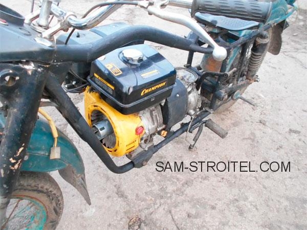 Самоделка мотоцикл Урал с двигателем от мотоблока (фото + описание)
